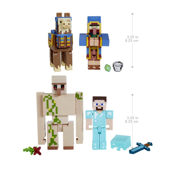 Minecraft Craft-a-Block-figurer 2-pack, Karaktärer baserade på tv-spelet