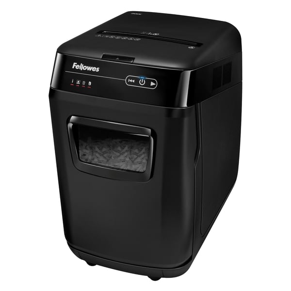 Fellowes AutoMax 200C dokumentförstörare Tvärsgående skärning 23 cm Svart