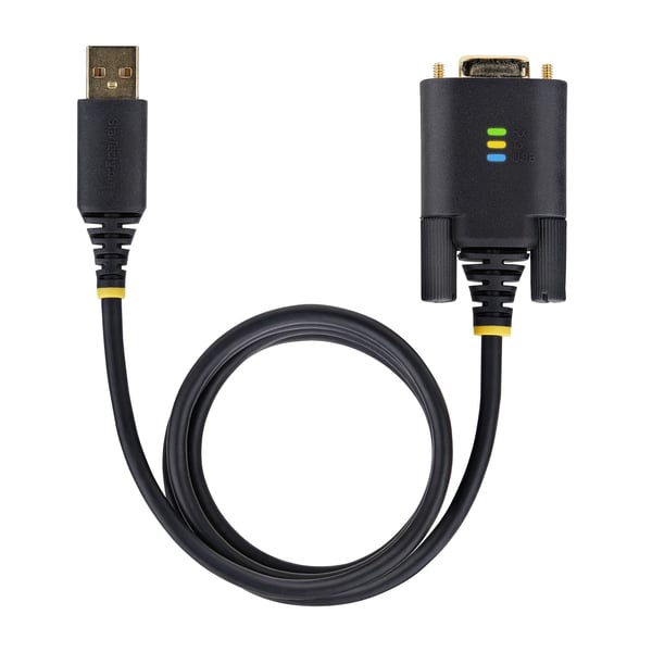 StarTech.com 10ft (3 m) USB till seriell adapterkabel, COM retention, utbytbara skruvar/muttrar, USB-A till DB9 RS232, FTDI-chip, ESD-skydd, Windows/macOS/Linux