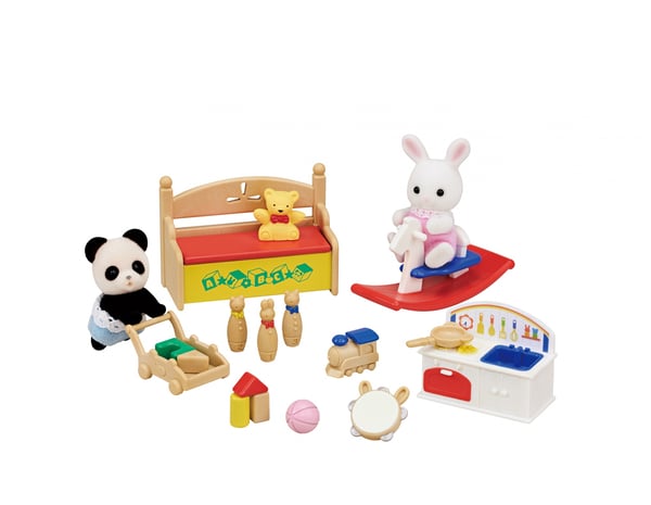 Sylvanian Families Baby's Legetøjskasse - Snekanin & Panda Babyer