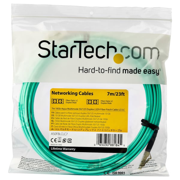 StarTech.com 7 m OM3 LWL patchkabel, multimode fiberoptisk kabel, LC til LC - Patch-kabel - LC Multi-Mo