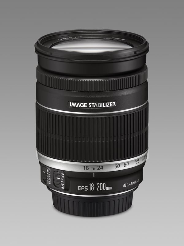 Canon EF-S 18-200mm f/3.5-5.6 IS SLR Sort