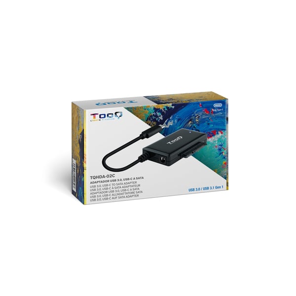 TooQ TQHDA-02C tallennusaseman telakointiasema USB 3.2 Gen 1 (3.1 Gen 1) Type-C Musta