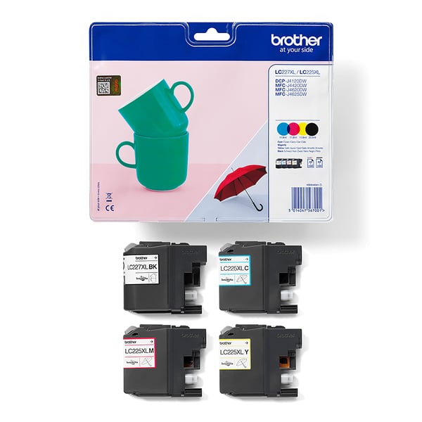 Brother LC227XL Value-Pack - 4-pak - sort, gul, cyan, magenta - original - blækpatron