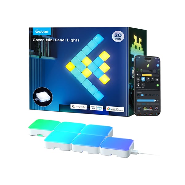 Govee Smart Mini Panel Lys Udvidelse til H8069 6 stk