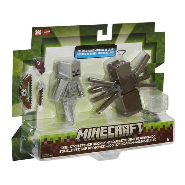Minecraft 3.25' CORE FIGURE 2-PACK Skeleton Spider Jockey