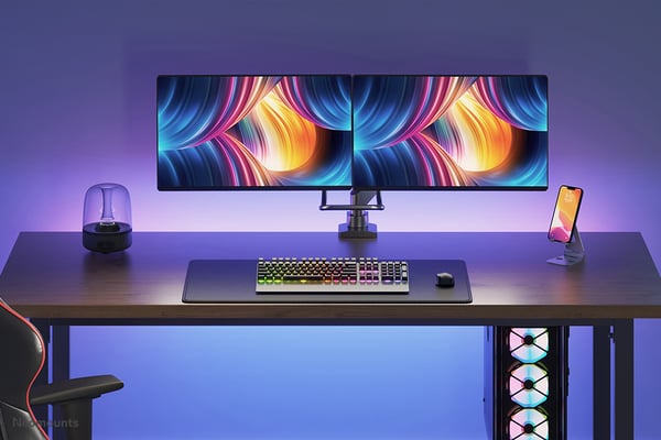 Neomounts NM-D775DXBLACK fäste och ställ till bildskärm 81,3 cm (32") Bord Svart