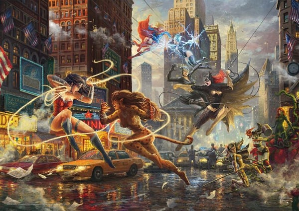 Thomas Kinkade Studios: DC Justice League - Kvinderne fra DC (1000 brikker)