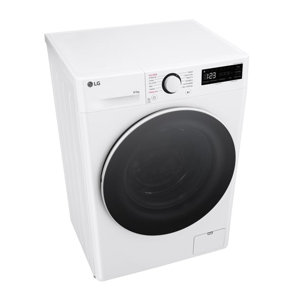 LG D2R5S09TSWW kuivaava pyykinpesukone Vapaasti seisova Edestä täytettävä Valkoinen