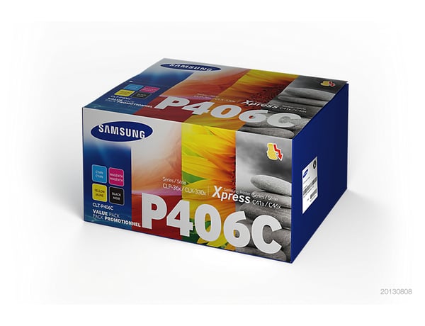Samsung CLT-P406C Tonerkassett 4 styck Original Svart, Blå, Magenta, Gul