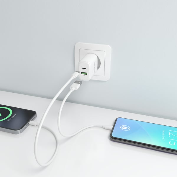 AISENS A110-0909 oplader til mobil enhed Universel Hvid Vekselstrøm Hurtig opladning Indendørs
