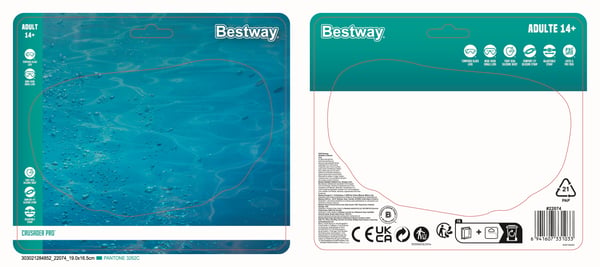 Bestway 22074 / 23 dykmasker Härdat glas Silikon Blandade färger Vuxen