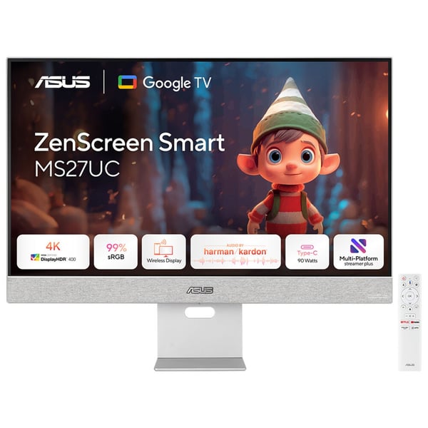 ASUS ZenScreen Smart Monitor MS27UC platta pc-skärmar 68,6 cm (27") 3840 x 2160 pixlar 4K Ultra HD LCD Grå ASUS ZenScreen Smart Monitor MS27UC platta pc-skärmar 68,6 cm (27") 3840 x 2160 pixlar 4K Ultra HD LCD Grå