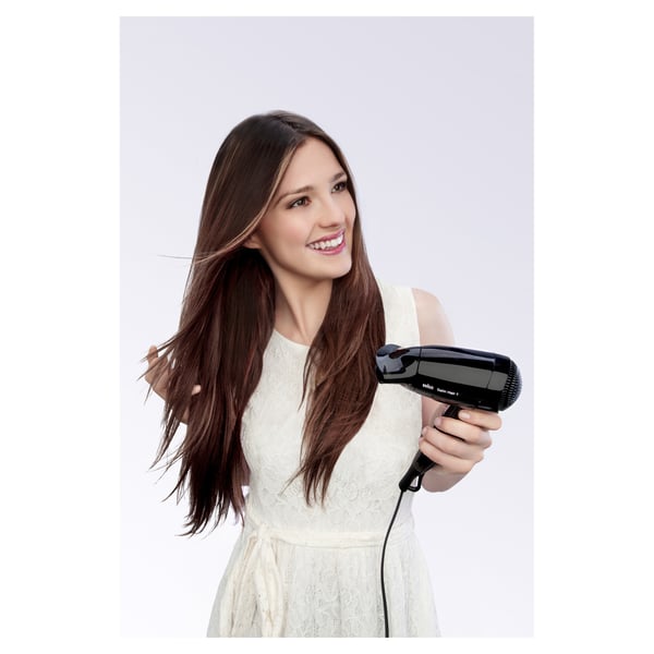 Braun Satin-Hair 1 HD 130 hårfön 1200 W Svart