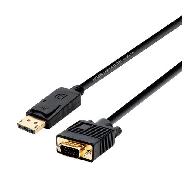 AISENS A125-0365 videokabeladapter 2 m DisplayPort VGA D-SUB Svart