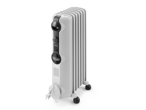 De’Longhi TRRS 0715 elektrisk rumsvärmare inomhus Vit 1500 W Elektrisk oljevärmare