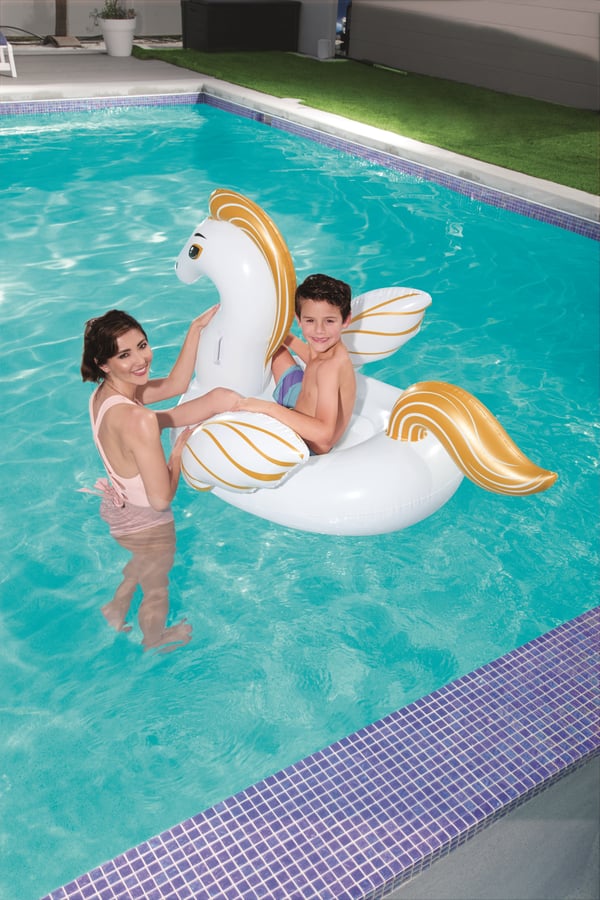 Bestway 41121 pool- och badmadrass Guld, Vit Vinyl Sittbadleksak