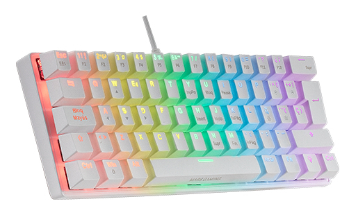Mars Gaming MK60 tastatur Spil USB QWERTY US engelsk Hvid