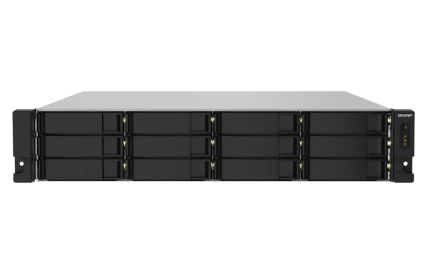 QNAP TS-1232PXU-RP NAS Stativ (2U) Annapurna Labs AL324 4 GB DDR4 0 TB QNAP QTS Sort