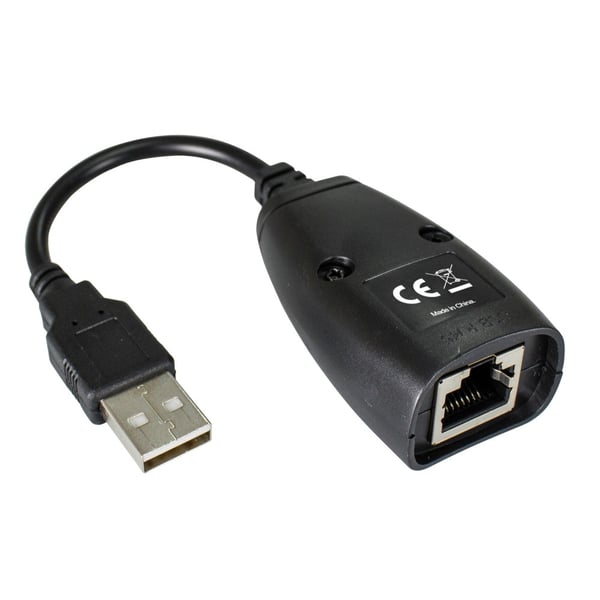 Techly IUSB-EXTENDTY5 kaapelin sukupuolenvaihtaja USB RJ-45 Musta