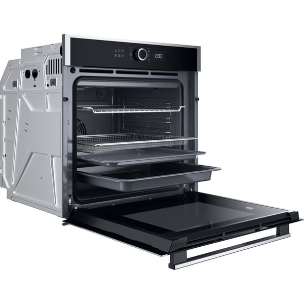 Hotpoint HAOI4S8HM0XA 73 L Sort, Rustfrit stål