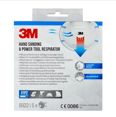 3M 8822PRO5 uudelleenkäytettävä hengityssuojain FFP2 Puolinaamarihengityssuojain Ilmaa puhdistava hengityssuojain 3M 8822PRO5 uudelleenkäytettävä hengityssuojain FFP2 Puolinaamarihengityssuojain Ilmaa puhdistava hengityssuojain