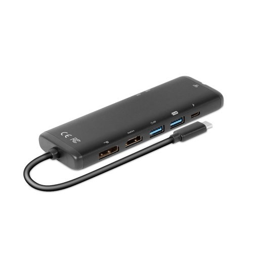 CLUB3D CSV-1597 kannettavien tietokoneiden telakka ja porttitoistin Telakointi USB 3.2 Gen 1 (3.1 Gen 1) Type-C Musta
