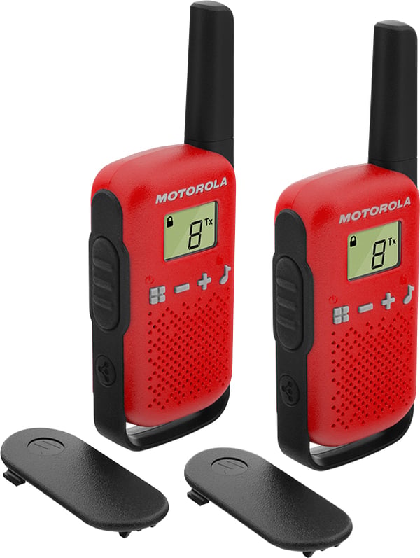 Motorola TALKABOUT T42 tvåvägsradio 16 kanaler Svart, Röd