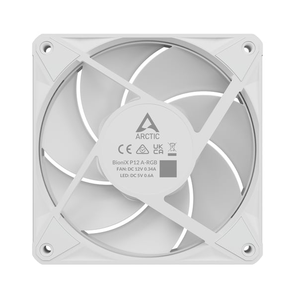 ARCTIC BioniX P12 A-RGB Computerkabinet Ventilator 12 cm Hvid 3 stk
