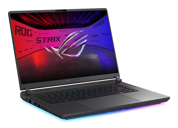 ASUS ROG Strix G16 G615LW-TS279W Intel Core Ultra 9 290HX Plus Bärbar dator 40,6 cm (16") WQXGA 64 GB DDR5-SDRAM 2 TB SSD NVIDIA GeForce RTX 5080 Wi-Fi 7 (802.11be) Windows 11 Home Svart, Grå QWERTZ tyska