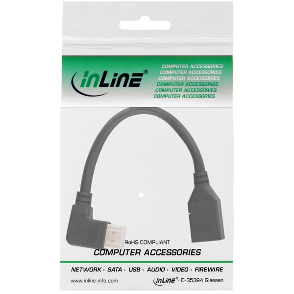 InLine 17159L DisplayPort-kabel 0,15 m Svart