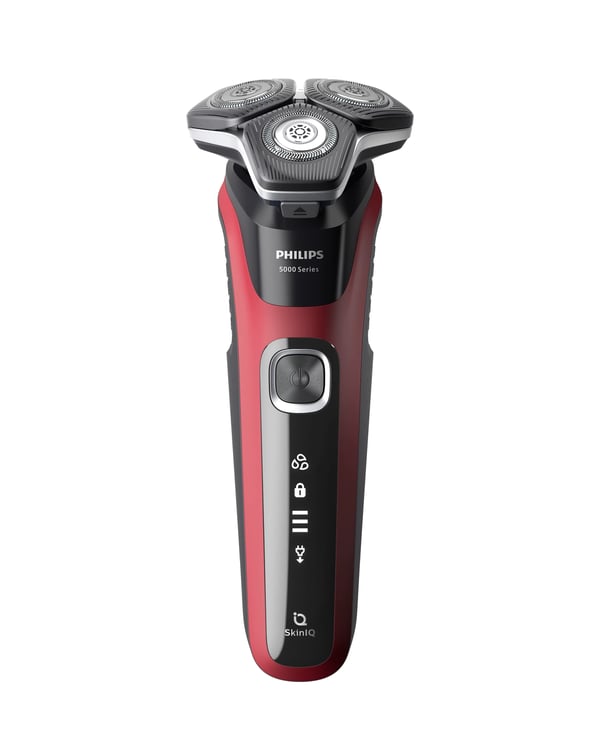 Philips SHAVER Series 5000 S5883/10 rakapparater för män Roterande rakhuvud Trimmer Svart, Röd