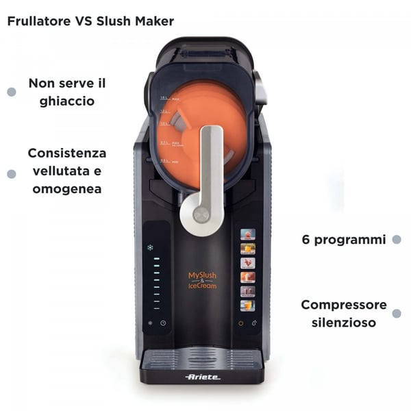 Ariete 0655/00 Jäätelökone-kompressori 2,6 L 200 W Ruostumaton teräs