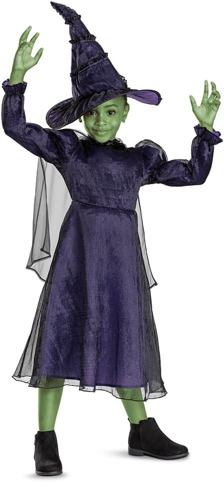 Disguise Wicked Elphaba Costume Naamiaisasu Lapsi Naaras Halloween 340 g