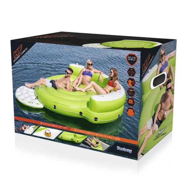 Bestway 43120 pool- och badmadrass Grön, Vit Monokromatiskt PVC Flytande ö