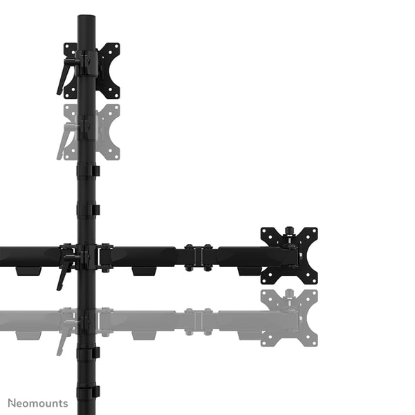 Neomounts DS45-600BL2-1 skærmbeslag og -stativer 81,3 cm (32") Skrivebord Sort