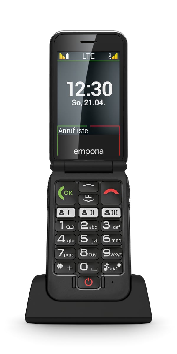 Emporia emporiaJOY-LTE 7,11 cm (2.8") 115 g Sort Senior telefon
