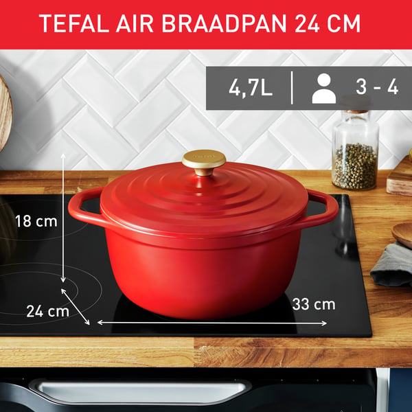 Tefal Air E25446 4,7 L Rund Rød