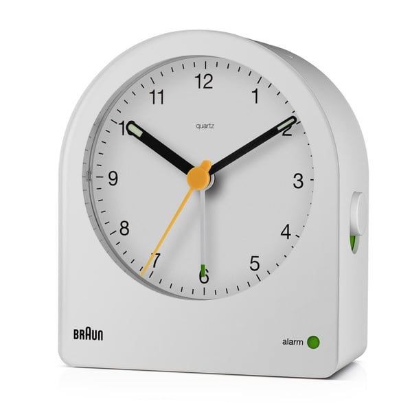 Braun BC22 Quartz-väckarklocka Vit, Gul