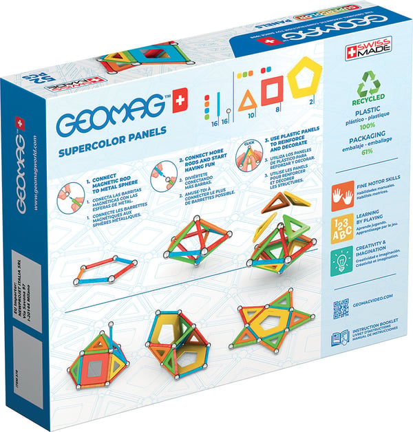 Geomag SuperColor Panels Recycled Neodymium magnet-legetøj