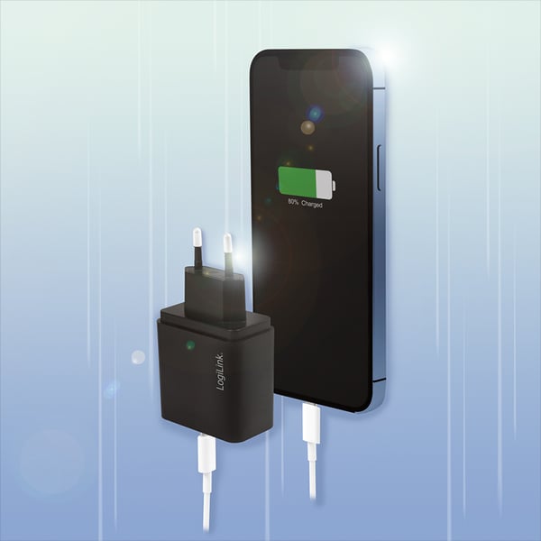 LogiLink PA0258 mobiililaitteen laturi Universaali Musta AC Pikalataus Sisätila