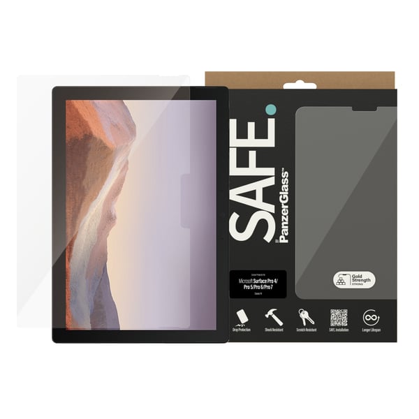 PanzerGlass SAFE. by ® Skærmbeskyttelse Microsoft Surface Pro 4 Pro 5 Pro 6 Pro 7