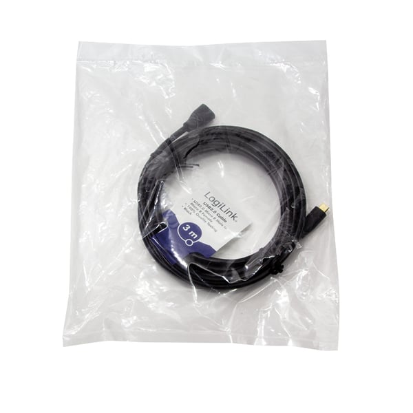 LogiLink CU0124 USB-kabel USB 2.0 3 m Micro-USB B 0,48 Gbit/sek. Sort