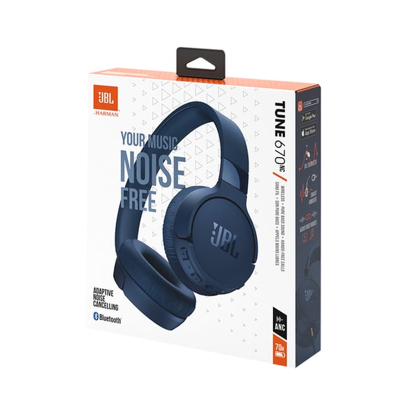 JBL Tune 670NC Headset Kabel & trådløs Opkald/musik USB Type-C Bluetooth Blå