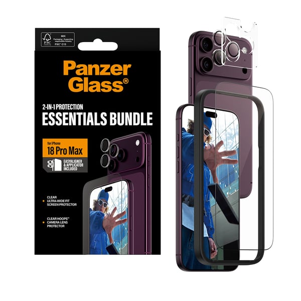 PanzerGlass ® 2-in-1 Essentials Pakke iPhone 18 Pro Max
