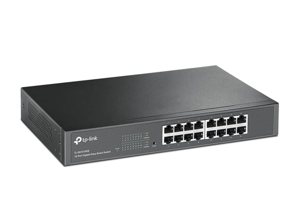 TP-Link TL-SG1016DE Hallittu L2 Gigabit Ethernet (10/100/1000) 1U Musta