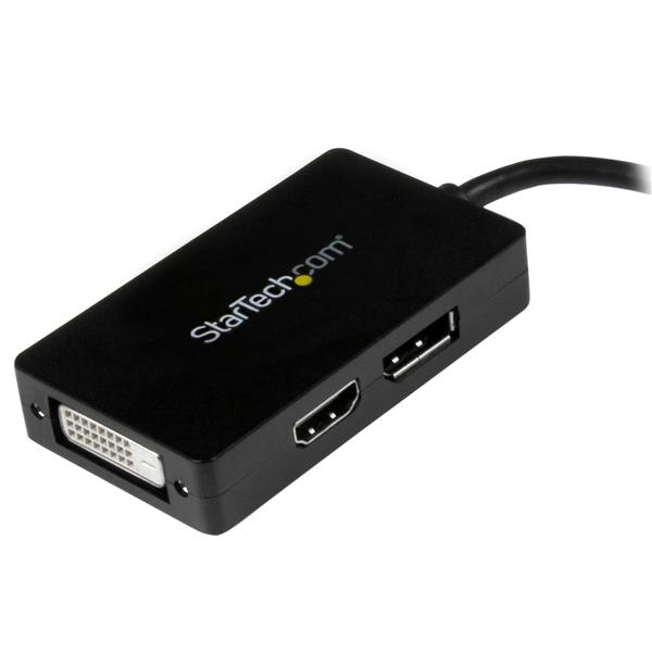 StarTech.com MDP2DPDVHD videokabel adapter 0,15 m Mini DisplayPort DisplayPort + DVI-D + HDMI Sort