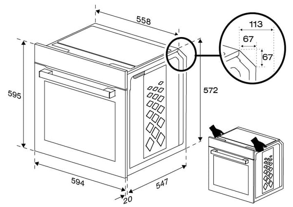 Beko BBIM12300XD 72 L 2600 W Rustfrit stål