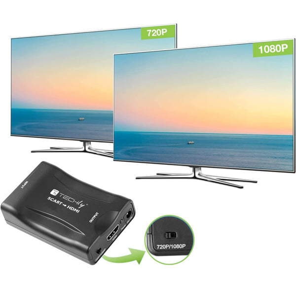 Techly IDATA SCART-HDMI3 videomuunnin 1920 x 1080 pikseliä