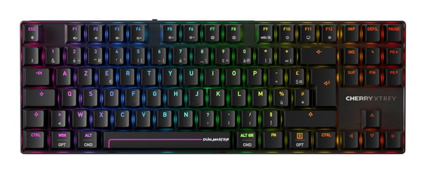 CHERRY MX 8.2 Pro TMR Wireless tangentbord Spela USB + RF Wireless + Bluetooth AZERTY Fransk Svart